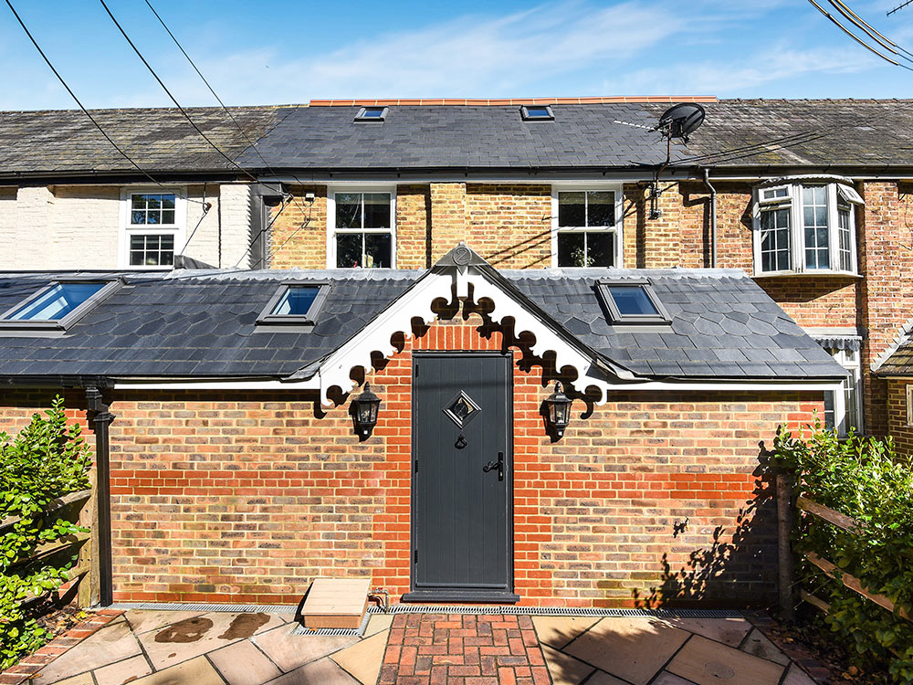 exterior of a brick room